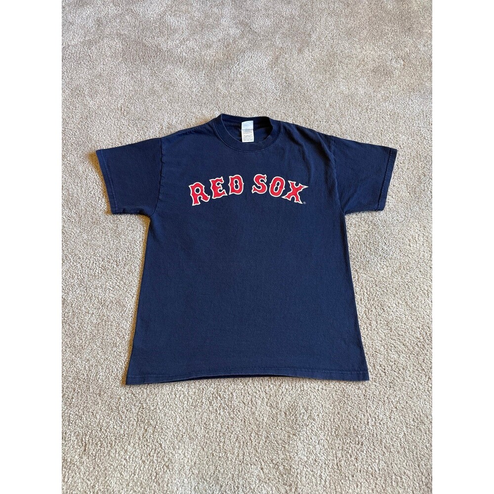 Vintage Kevin Youkis Boston Red Sox T-Shirt Navy Blue Size Medium